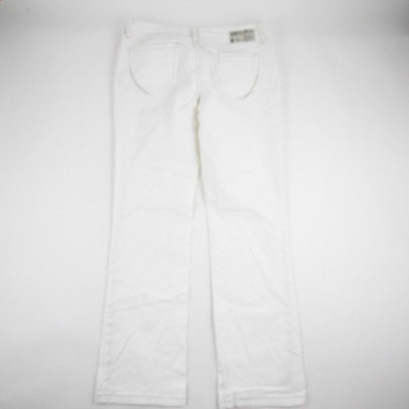 Converse One Star Womens Bootcut Jeans White Denim Mid Rise Cotton Size 12 - Picture 9 of 9